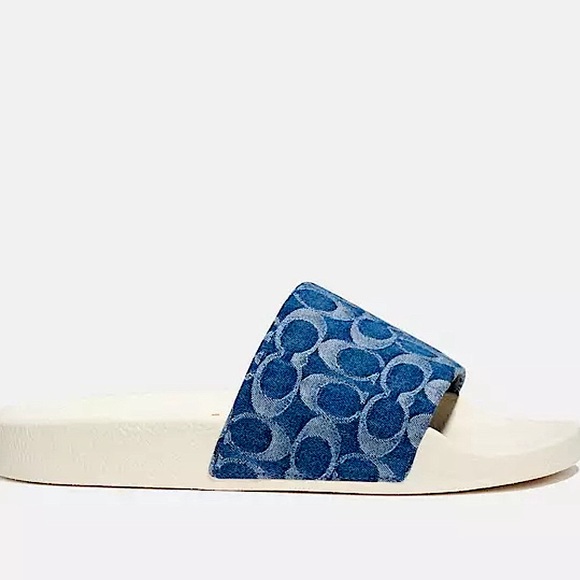 💎 COACH Unisex Denim Slides - Picture 3 of 3